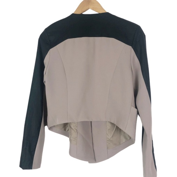 New with tag Bar III Women’s Blazer Faux Leather Trim Cardigan Jacket - Picture 7 of 16